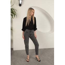Veralis Yüksek Bel Mom Fit Denim Pantolon – Gün Boyu Konfor ve Şıklık!