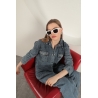 Veralis Denim Kumaş Cep İnci Detaylı Mavi Kadın Gömlek – Zarafeti ve Rahatlığı Buluştur!