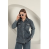 Veralis Denim Kumaş Cep İnci Detaylı Mavi Kadın Gömlek – Zarafeti ve Rahatlığı Buluştur!