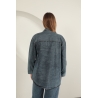 Veralis Denim Kumaş Cep Taş Detaylı Mavi Kadın Gömlek – Zarafeti ve Rahatlığı Buluştur!
