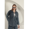 Veralis Denim Kumaş Cep Taş Detaylı Mavi Kadın Gömlek – Zarafeti ve Rahatlığı Buluştur!