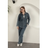 Veralis Denim Kumaş Cep Taş Detaylı Mavi Kadın Gömlek – Zarafeti ve Rahatlığı Buluştur!